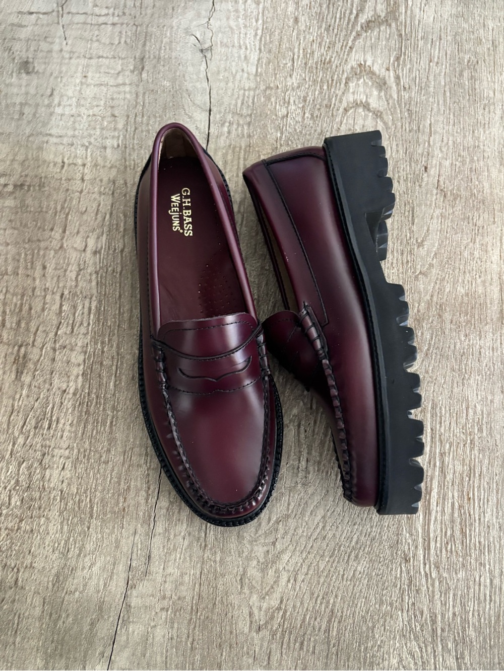 G.H. Bass & Co. Women’s Penny Loafers — Burgundy - Picture 2 of 7